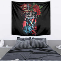 United States Independence Day Tapestry The 4th of July Statue of Liberty Retro Style - Wonder Print Shop