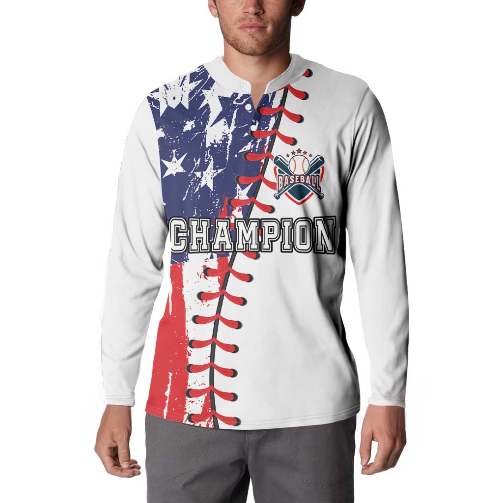 American Baseball Button Sweatshirt Go Champion 2024 - Wonder Print Shop