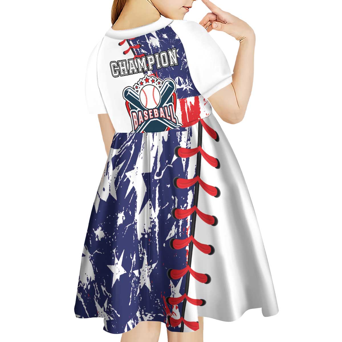 American Baseball Kid Short Sleeve Dress Go Champion 2024 - Wonder Print Shop
