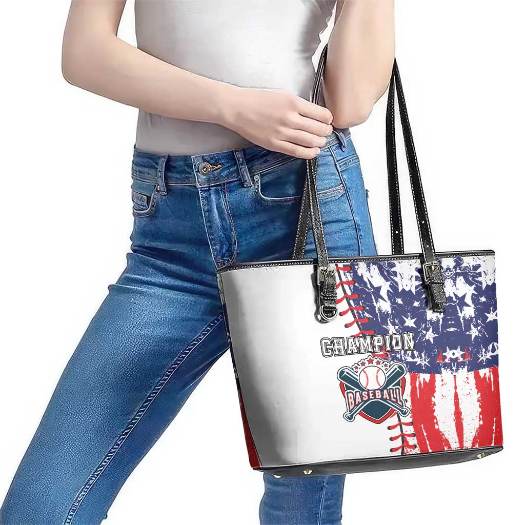 American Baseball Leather Tote Bag Go Champion 2024 - Wonder Print Shop