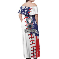 American Baseball Off Shoulder Maxi Dress Go Champion 2024 - Wonder Print Shop