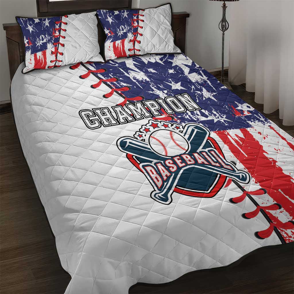 American Baseball Quilt Bed Set Go Champion 2024 - Wonder Print Shop