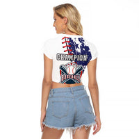 American Baseball Raglan Cropped T Shirt Go Champion 2024 - Wonder Print Shop