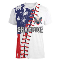 American Baseball Women V-Neck T-Shirt Go Champion 2024 - Wonder Print Shop