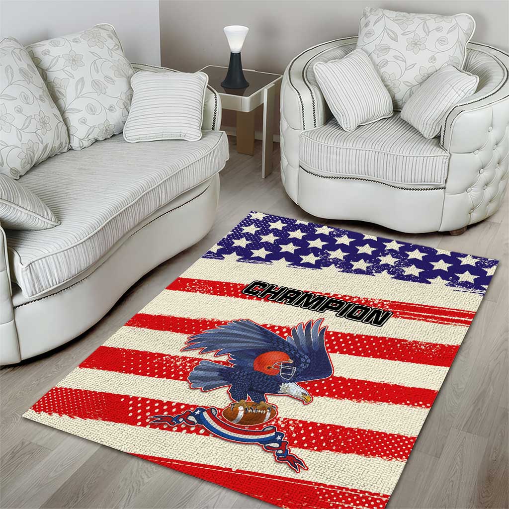 American Football Area Rug Go Champion 2024 - Wonder Print Shop