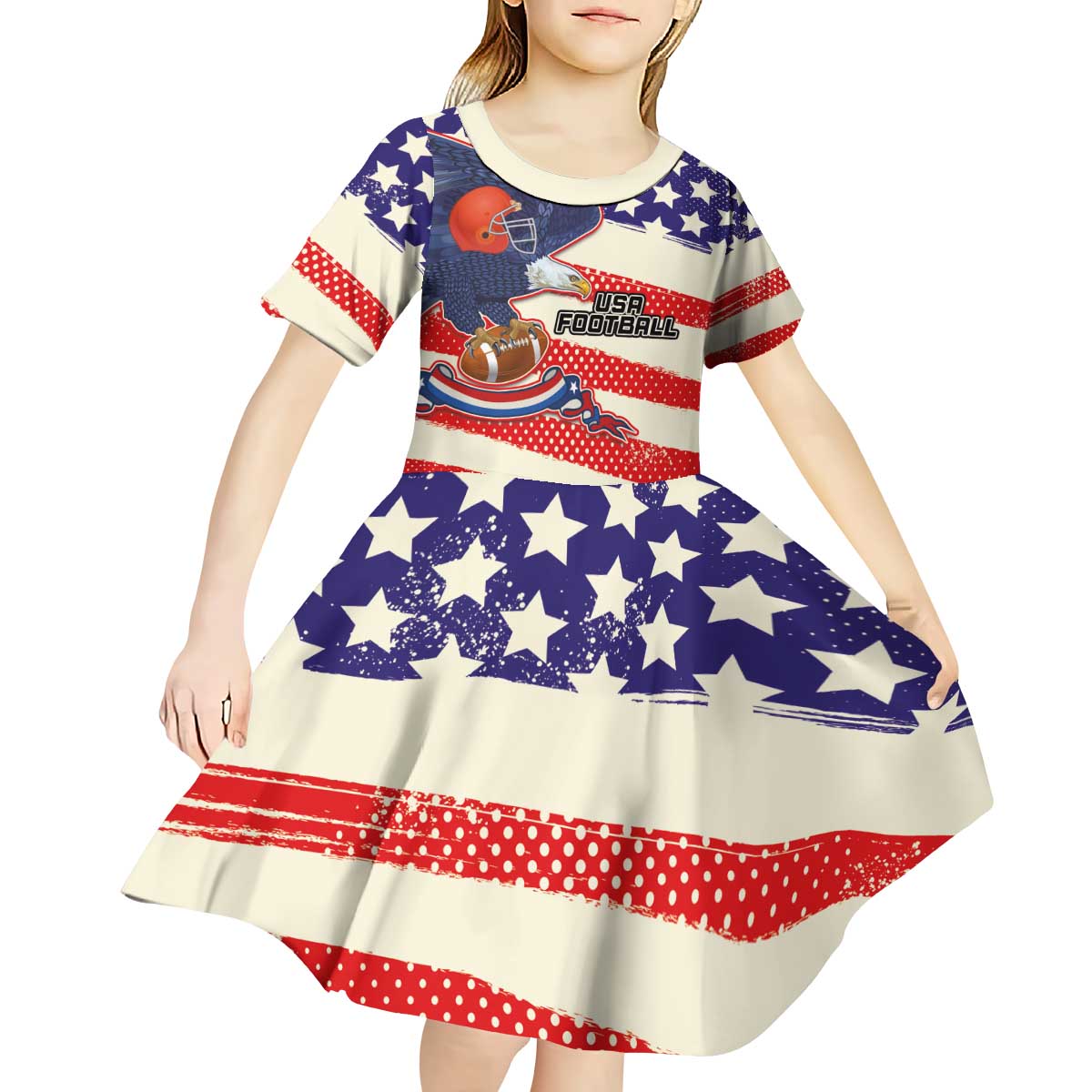 American Football Kid Short Sleeve Dress Go Champion 2024 - Wonder Print Shop