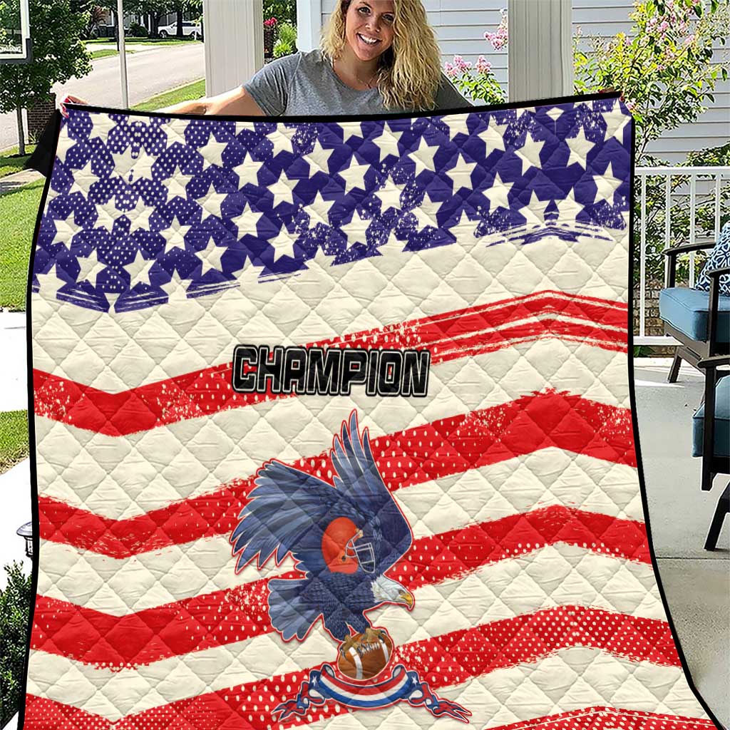 American Football Quilt Go Champion 2024 - Wonder Print Shop