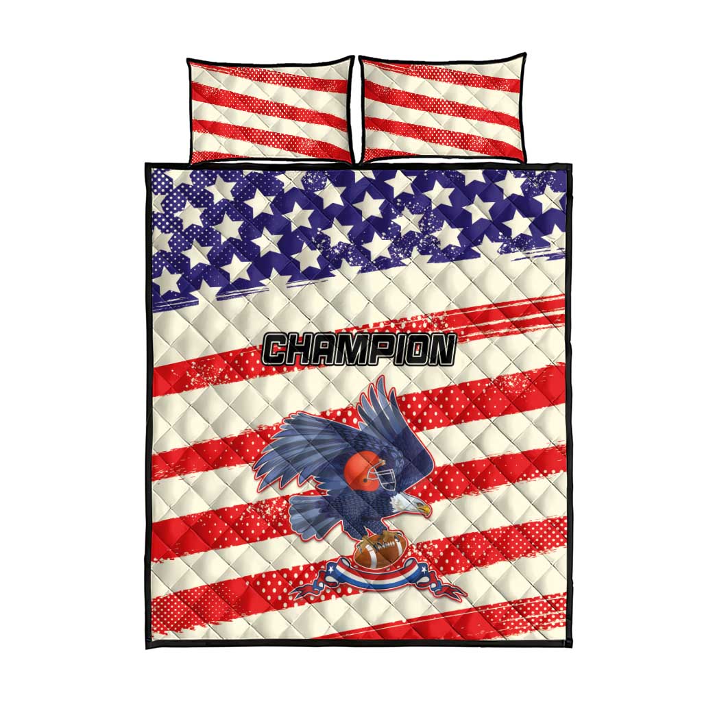 American Football Quilt Bed Set Go Champion 2024 - Wonder Print Shop