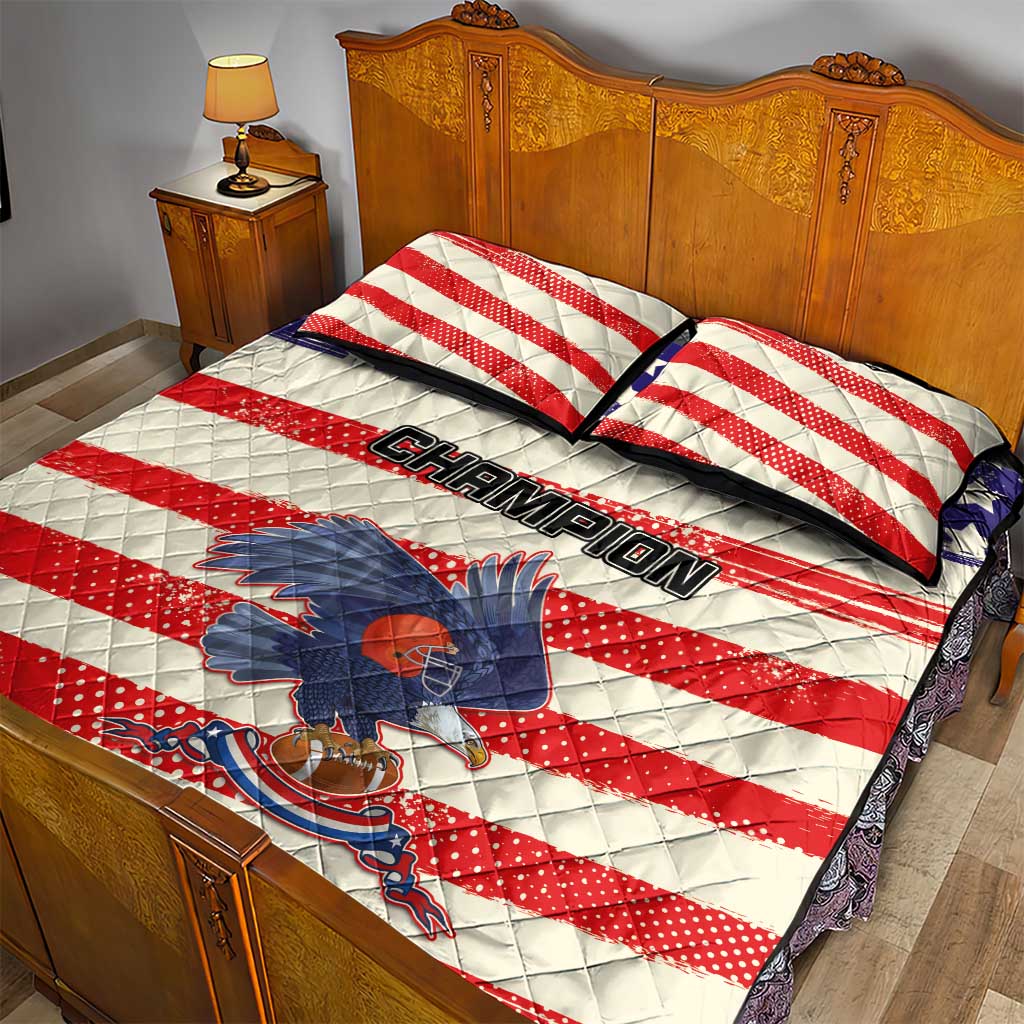 American Football Quilt Bed Set Go Champion 2024 - Wonder Print Shop