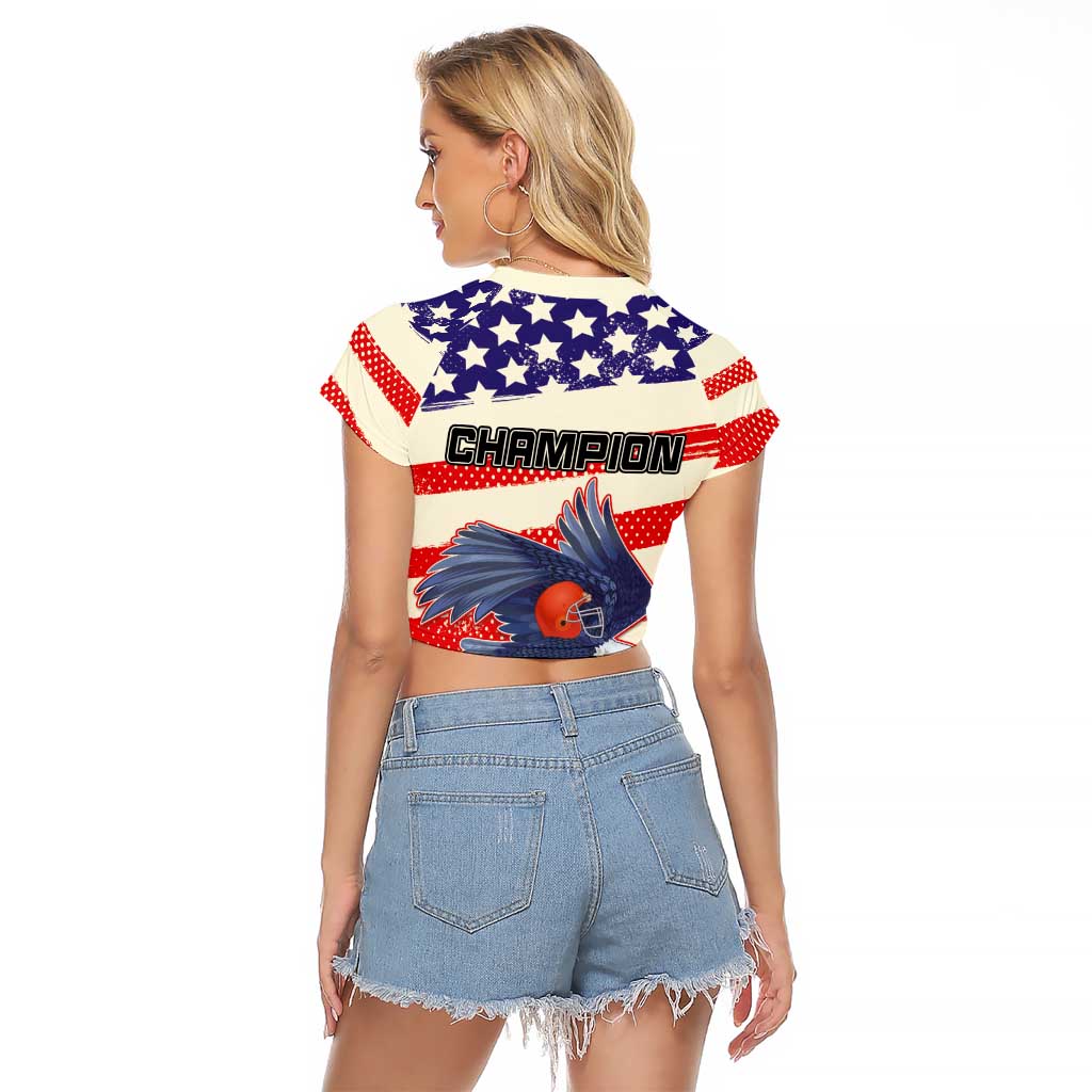 American Football Raglan Cropped T Shirt Go Champion 2024 - Wonder Print Shop