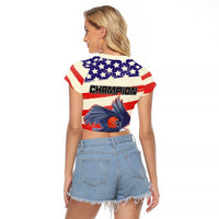 American Football Raglan Cropped T Shirt Go Champion 2024 - Wonder Print Shop