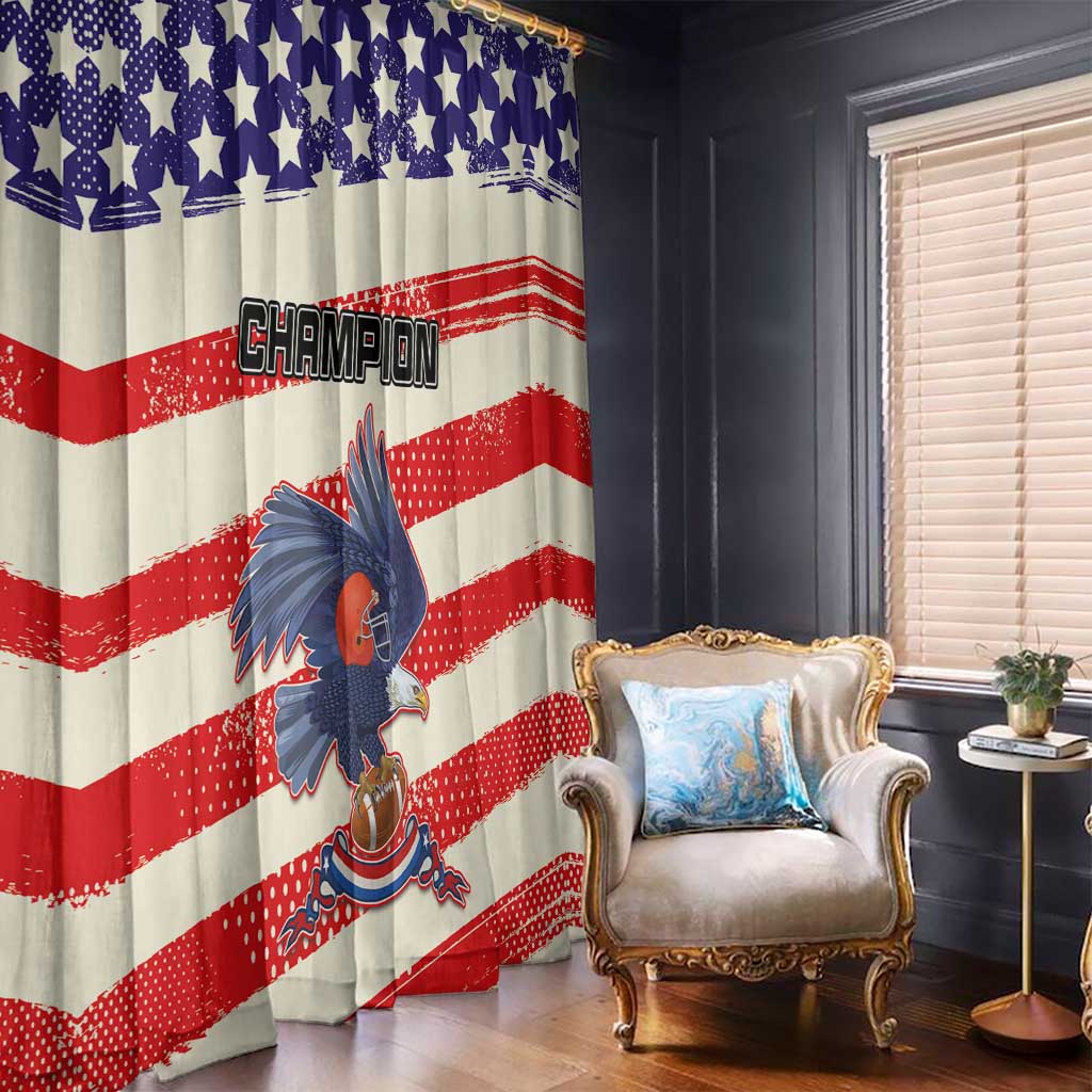 American Football Window Curtain Go Champion 2024 - Wonder Print Shop