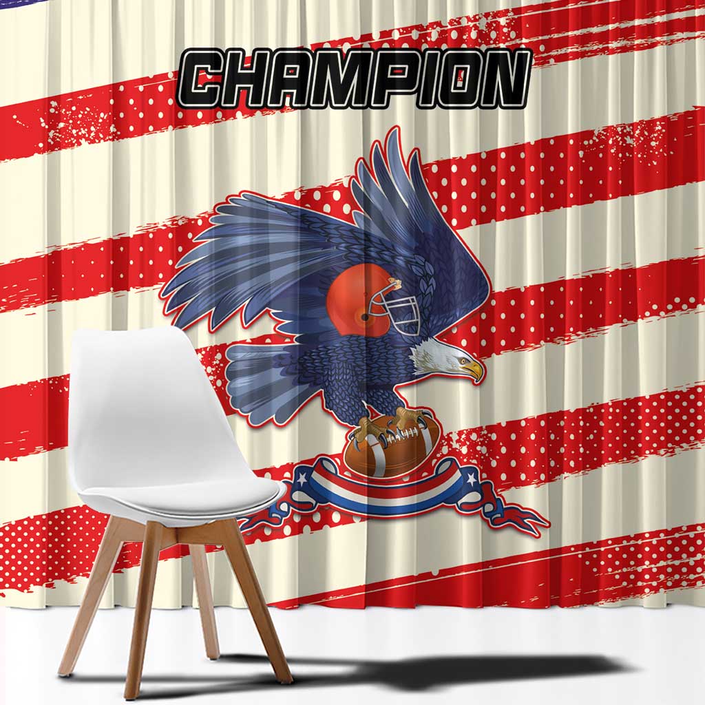 American Football Window Curtain Go Champion 2024 - Wonder Print Shop