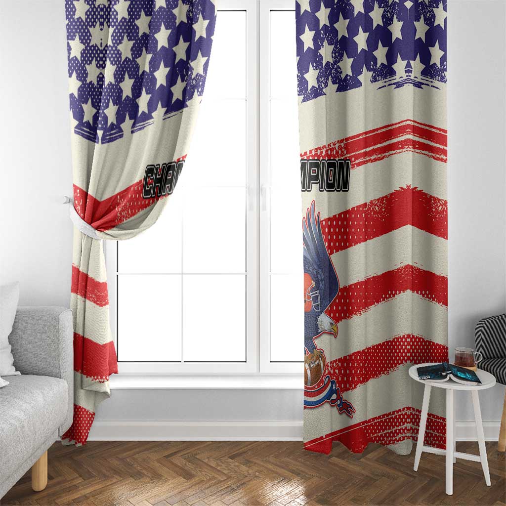 American Football Window Curtain Go Champion 2024 - Wonder Print Shop