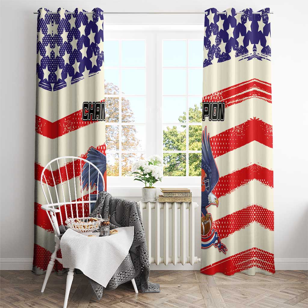 American Football Window Curtain Go Champion 2024 - Wonder Print Shop
