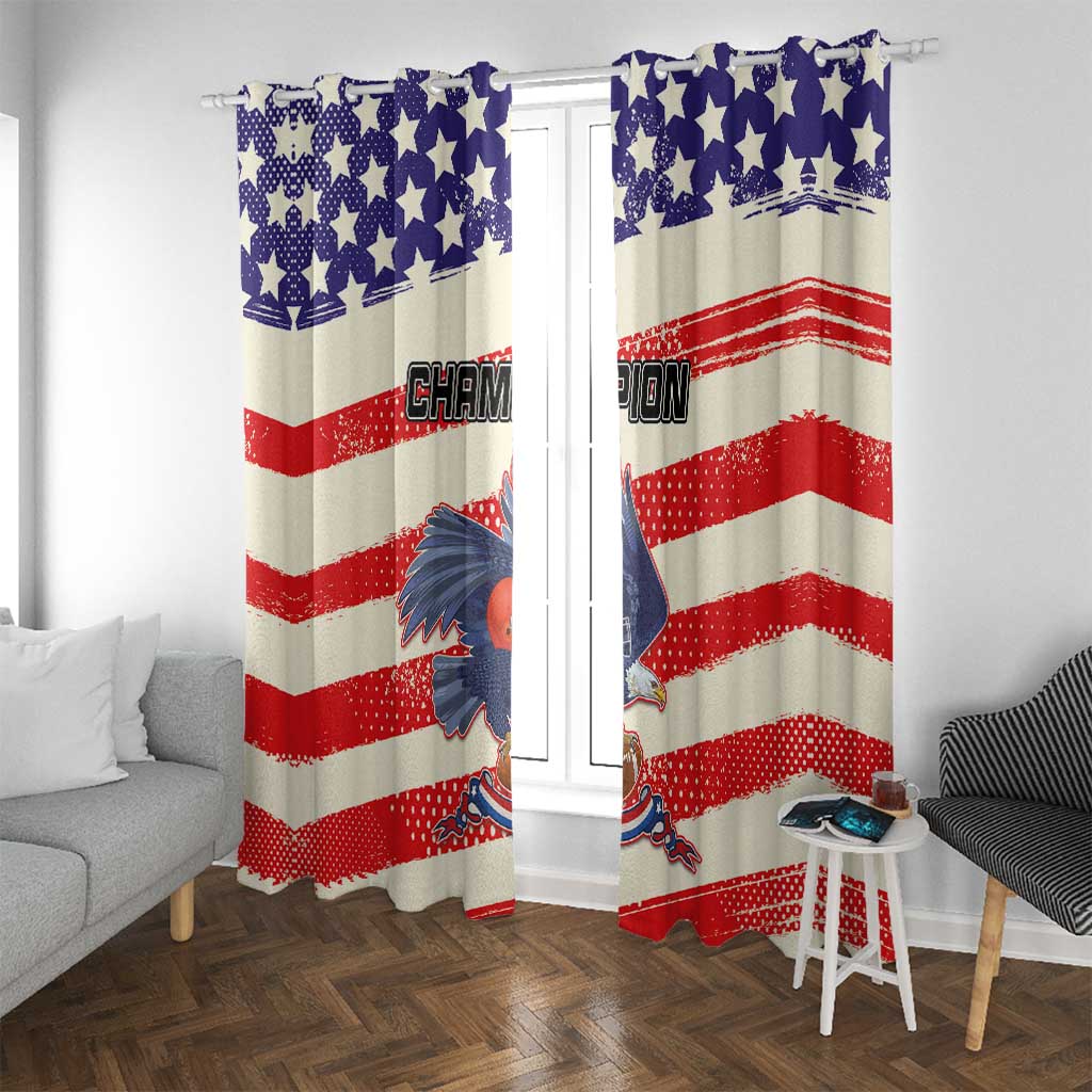 American Football Window Curtain Go Champion 2024 - Wonder Print Shop