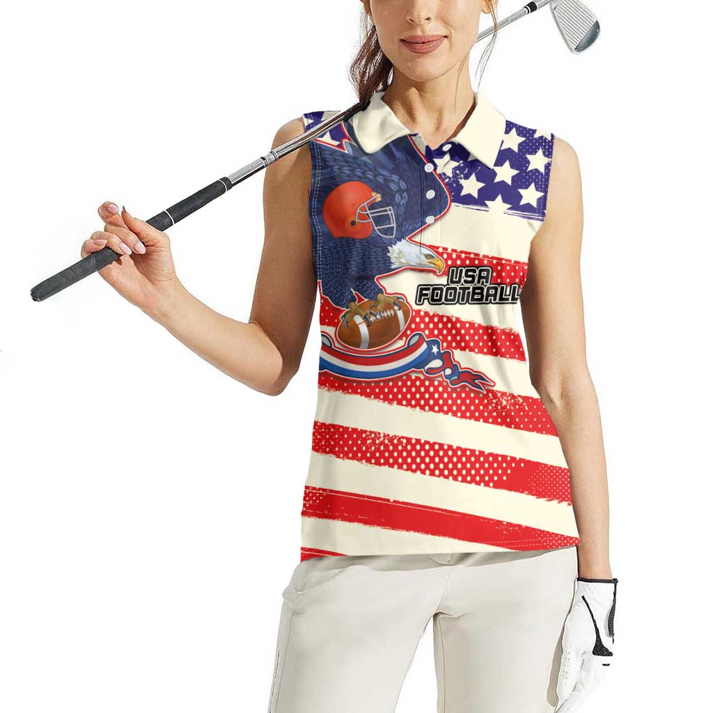 American Football Women Sleeveless Polo Shirt Go Champion 2024 - Wonder Print Shop