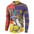 Philippines Kadayawan Button Sweatshirt Filipino Eagle Durian with Polynesian and Igorots Pattern - Wonder Print Shop