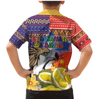 Philippines Kadayawan Family Matching Mermaid Dress and Hawaiian Shirt Filipino Eagle Durian with Polynesian and Igorots Pattern - Wonder Print Shop