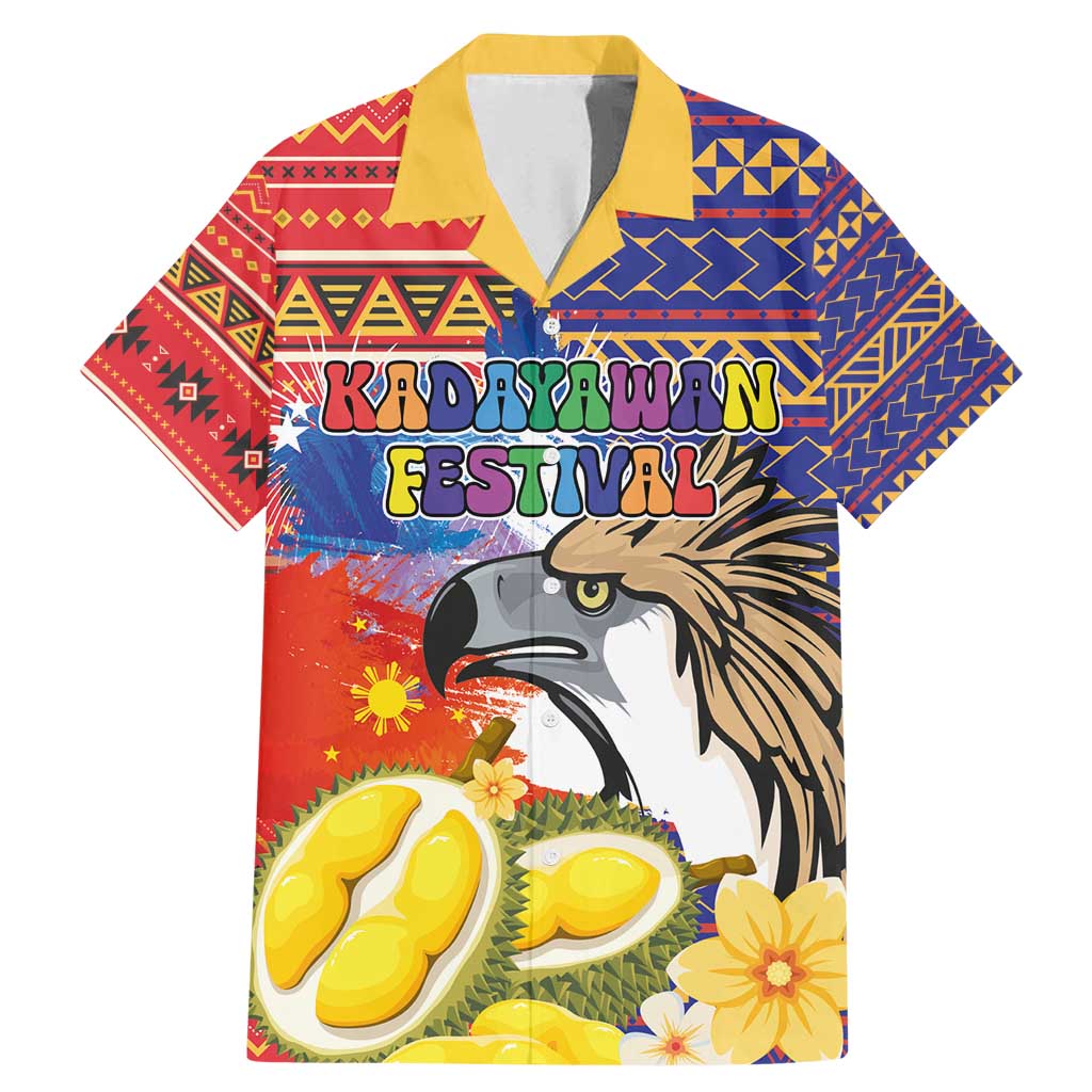 Philippines Kadayawan Family Matching Mermaid Dress and Hawaiian Shirt Filipino Eagle Durian with Polynesian and Igorots Pattern - Wonder Print Shop