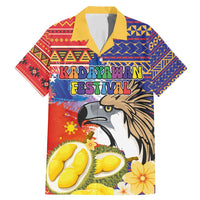 Philippines Kadayawan Family Matching Mermaid Dress and Hawaiian Shirt Filipino Eagle Durian with Polynesian and Igorots Pattern - Wonder Print Shop