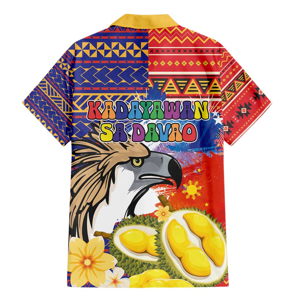 Philippines Kadayawan Family Matching Mermaid Dress and Hawaiian Shirt Filipino Eagle Durian with Polynesian and Igorots Pattern - Wonder Print Shop