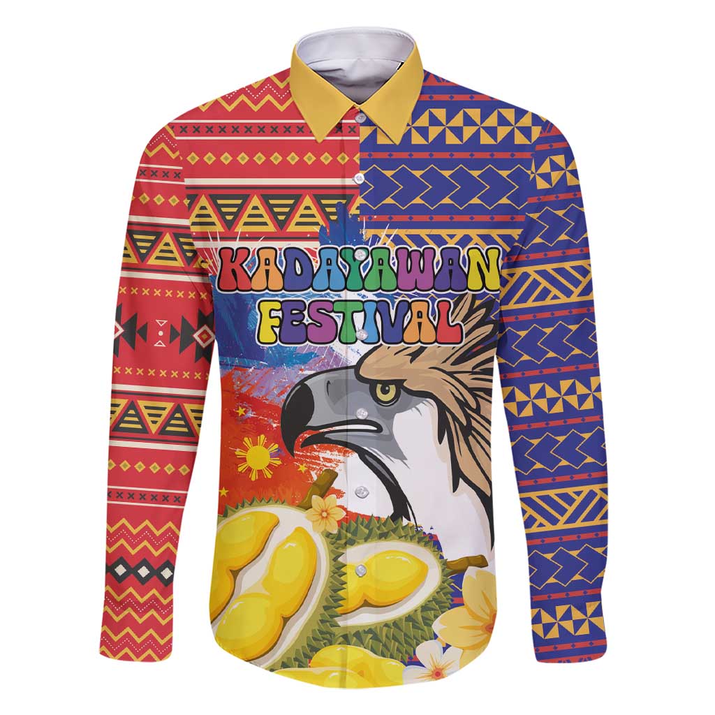 Philippines Kadayawan Family Matching Short Sleeve Bodycon Dress and Hawaiian Shirt Filipino Eagle Durian with Polynesian and Igorots Pattern - Wonder Print Shop