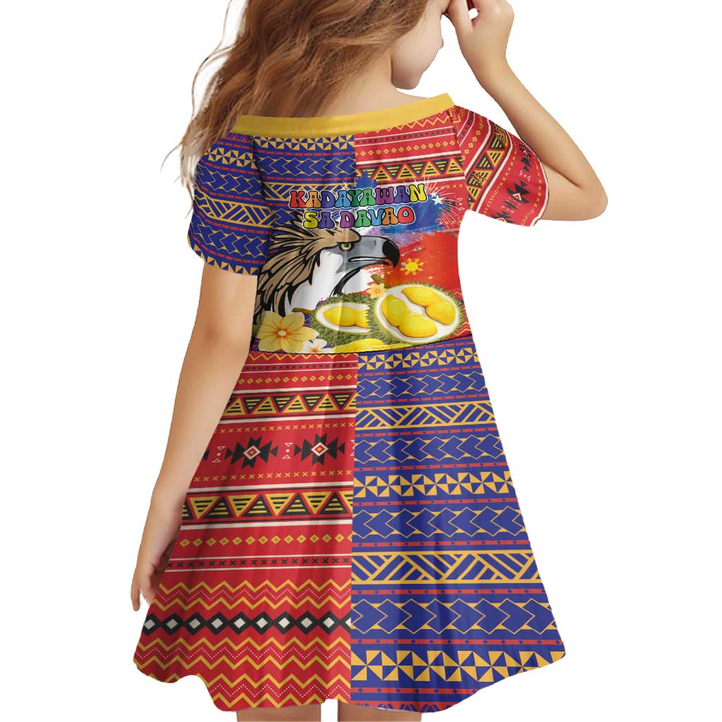 Philippines Kadayawan Family Matching Tank Maxi Dress and Hawaiian Shirt Filipino Eagle Durian with Polynesian and Igorots Pattern - Wonder Print Shop