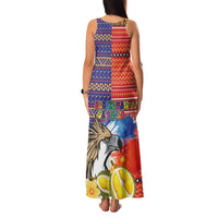 Philippines Kadayawan Family Matching Tank Maxi Dress and Hawaiian Shirt Filipino Eagle Durian with Polynesian and Igorots Pattern - Wonder Print Shop