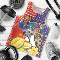 Philippines Kadayawan Men Tank Top Filipino Eagle Durian with Polynesian and Igorots Pattern - Wonder Print Shop