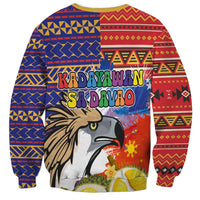 Philippines Kadayawan Sweatshirt Filipino Eagle Durian with Polynesian and Igorots Pattern - Wonder Print Shop
