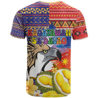 Philippines Kadayawan T Shirt Filipino Eagle Durian with Polynesian and Igorots Pattern - Wonder Print Shop