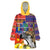 Philippines Kadayawan Wearable Blanket Hoodie Filipino Eagle Durian with Polynesian and Igorots Pattern - Wonder Print Shop
