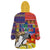 Philippines Kadayawan Wearable Blanket Hoodie Filipino Eagle Durian with Polynesian and Igorots Pattern - Wonder Print Shop