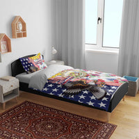 Hawaii and United States Together Bedding Set Seal of Hawaii and Bald Eagle - Wonder Print Shop