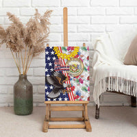 Hawaii and United States Together Canvas Wall Art Seal of Hawaii and Bald Eagle - Wonder Print Shop