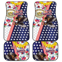 Hawaii and United States Together Car Mats Seal of Hawaii and Bald Eagle - Wonder Print Shop