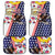 Hawaii and United States Together Car Mats Seal of Hawaii and Bald Eagle - Wonder Print Shop
