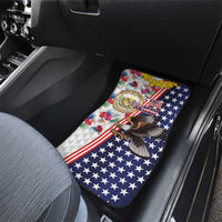 Hawaii and United States Together Car Mats Seal of Hawaii and Bald Eagle - Wonder Print Shop