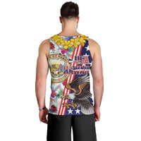 Hawaii and United States Together Men Tank Top Seal of Hawaii and Bald Eagle - Wonder Print Shop