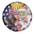 Hawaii and United States Together Spare Tire Cover Seal of Hawaii and Bald Eagle - Wonder Print Shop