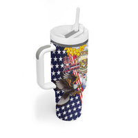 Hawaii and United States Together Tumbler With Handle Seal of Hawaii and Bald Eagle - Wonder Print Shop