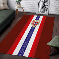 Norway Football Area Rug Norwegian Stripes-Viking Style - Wonder Print Shop