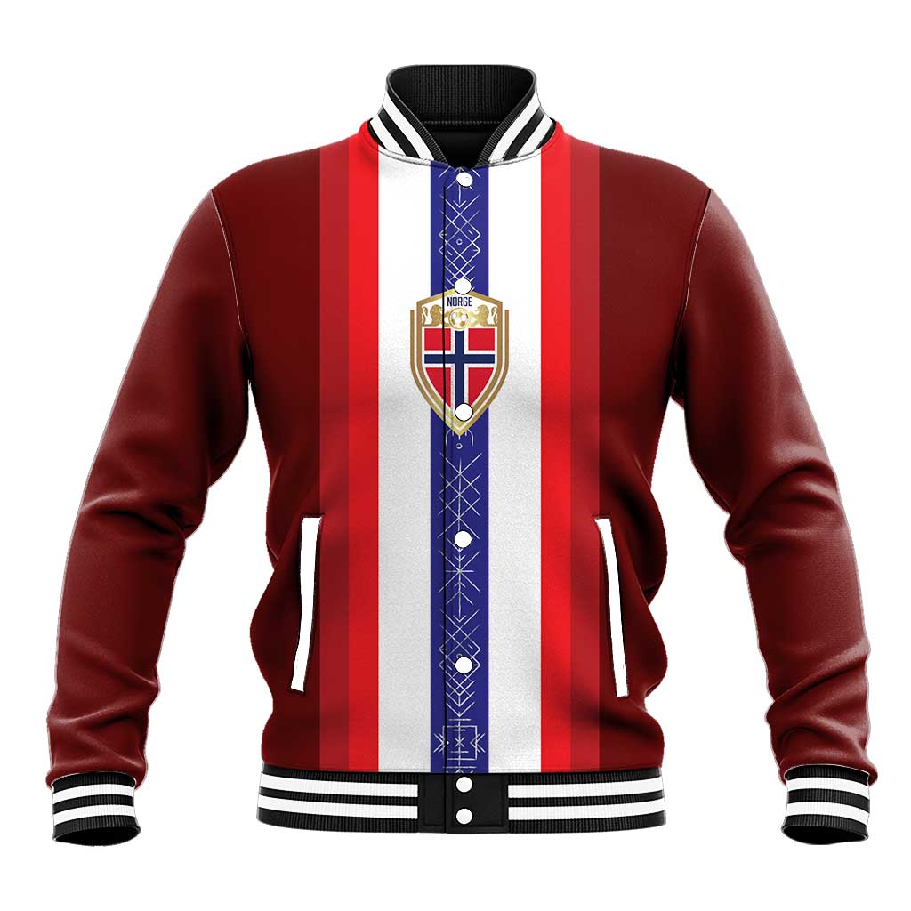 Custom Norway Football Baseball Jacket Norwegian Stripes-Viking Style - Wonder Print Shop