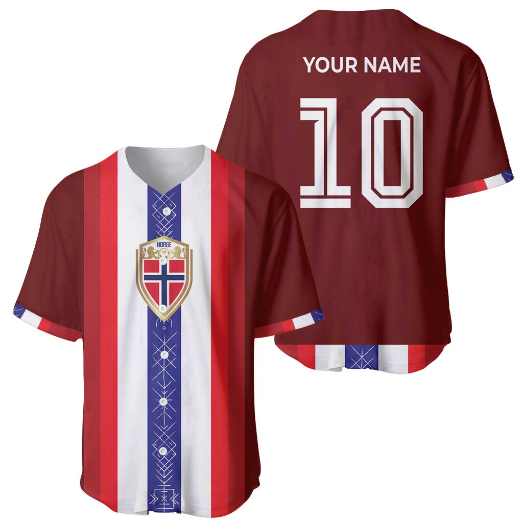 Custom Norway Football Baseball Jersey Norwegian Stripes-Viking Style - Wonder Print Shop