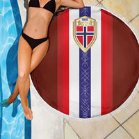 Norway Football Beach Blanket Norwegian Stripes-Viking Style - Wonder Print Shop
