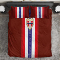 Norway Football Bedding Set Norwegian Stripes-Viking Style - Wonder Print Shop