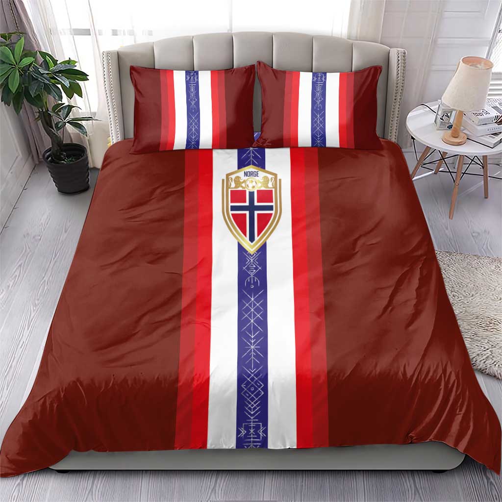 Norway Football Bedding Set Norwegian Stripes-Viking Style - Wonder Print Shop
