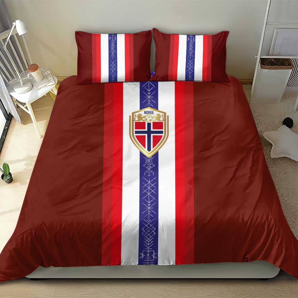 Norway Football Bedding Set Norwegian Stripes-Viking Style - Wonder Print Shop