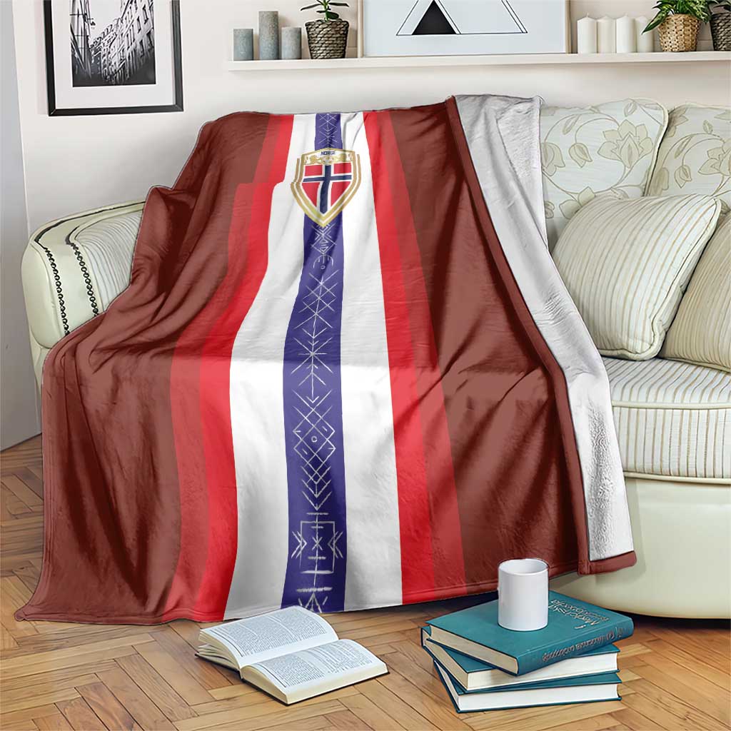 Norway Football Blanket Norwegian Stripes-Viking Style - Wonder Print Shop